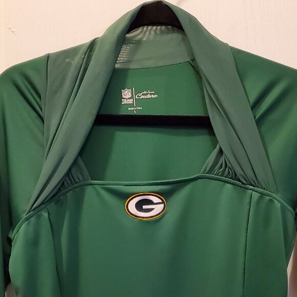 RARE Couture Green Bay Packers Long Sleeve Top - L - Picture 5 of 7